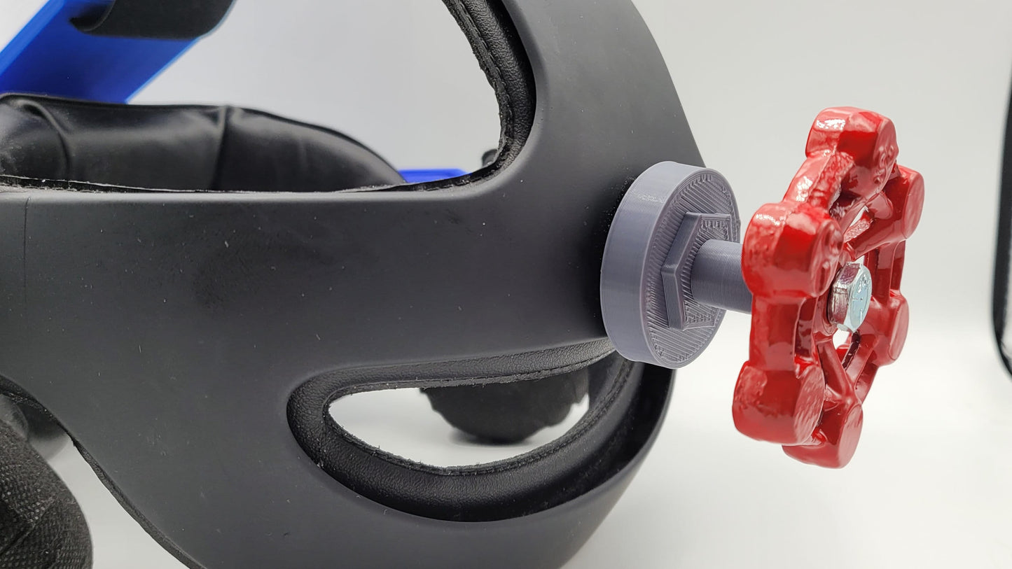 HTC Vive DAS Valve knob with REAL red lacquered iron handle and steel bolt! Includes a 1 Year warranty!