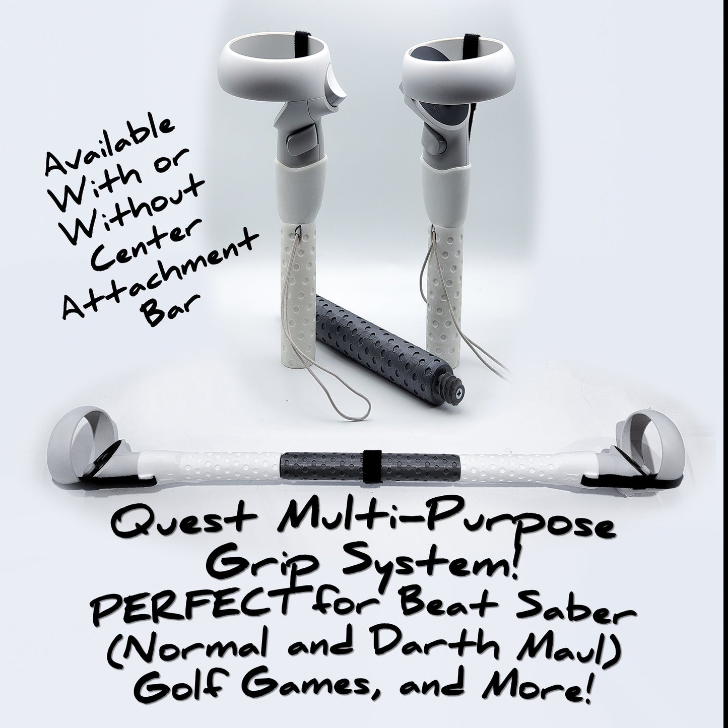 Meta Quest Beat Sabre Grips - ¡Sistema de agarre/extensión multiusos!
