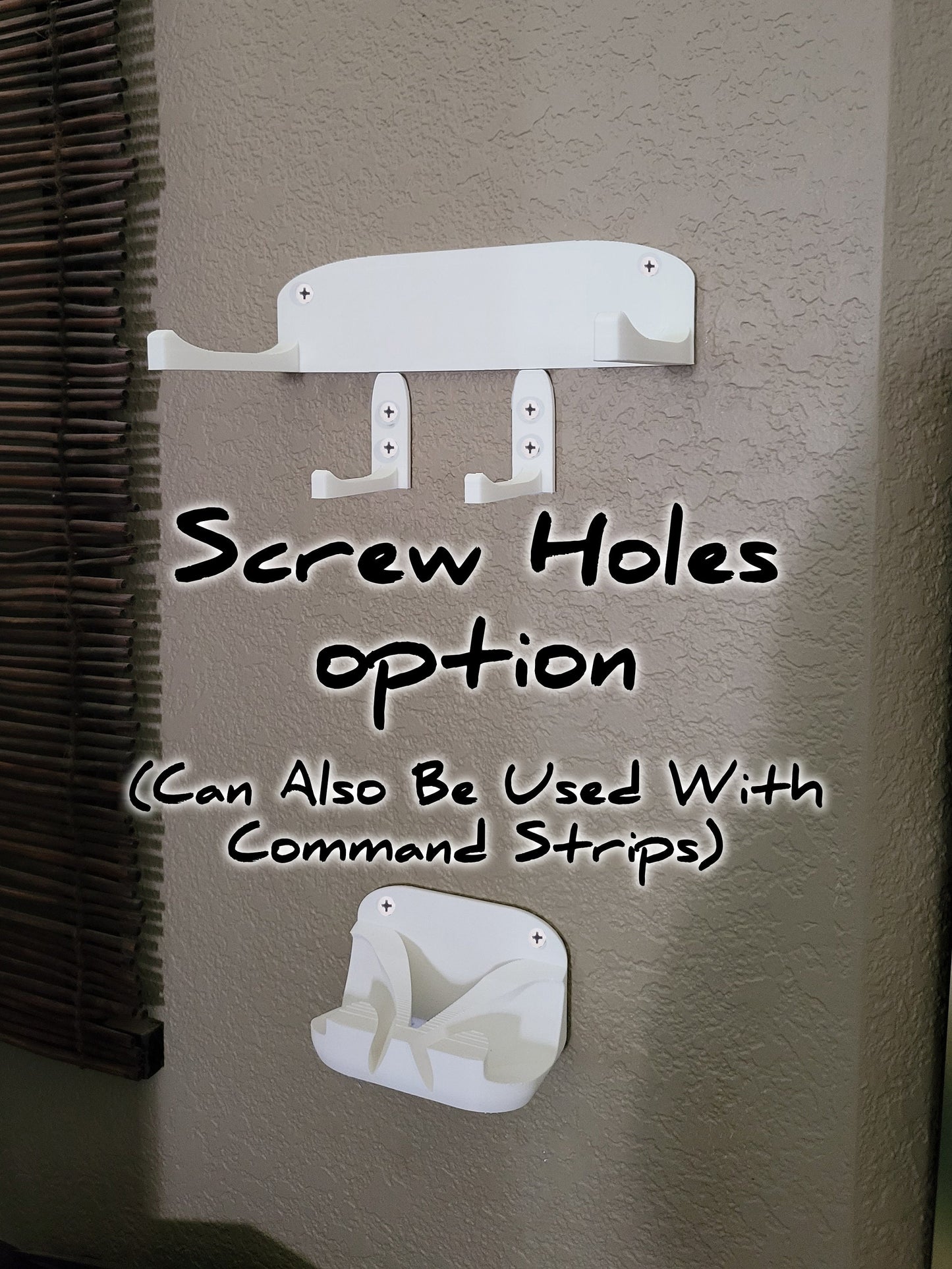 PSVR2 Wall Mount - No Damage Command Strips or Screw Anchor Versions Available.