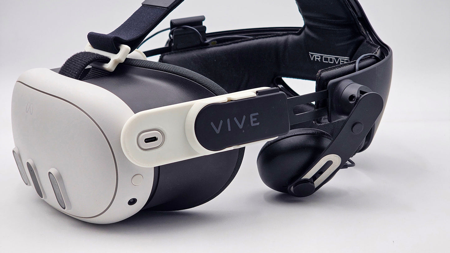 Meta Quest 3 DAS (HTC Vive Deluxe Audio Strap) Adapter set - ULTRA Low Profile and the Lightest Design Available