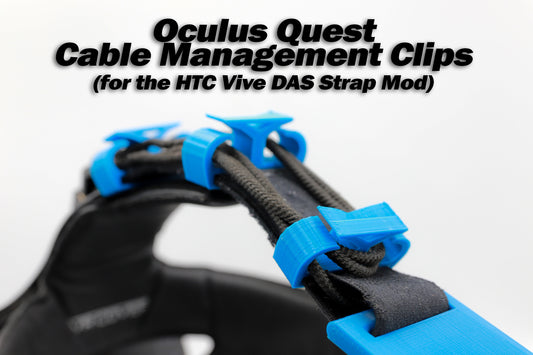 Set of 3 Cable Management Clips for the Meta Quest with the HTC Vive DAS mod. Includes a 6-month warranty!